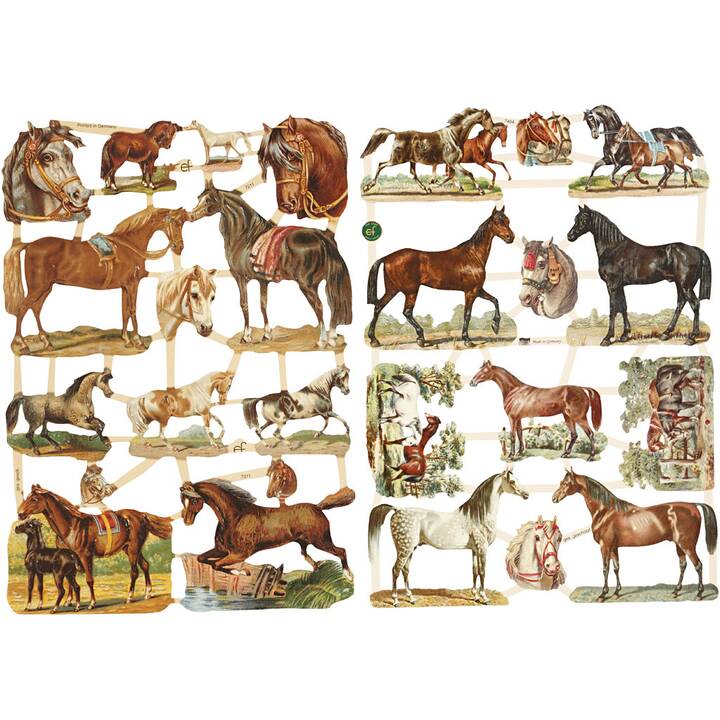 CREATIV COMPANY Miniature di feltro (Cartone, Cavallo, 2 pezzo)