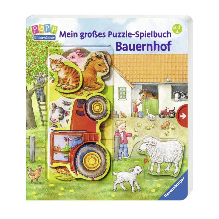 RAVENSBURGER Mein Puzzle-Spielbuch Bauernhof Puzzle (12 x)