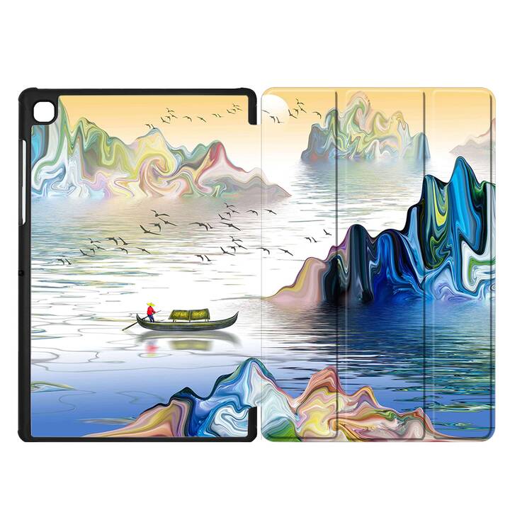 EG coque pour Samsung Galaxy Tab A7 Lite 8.7" (2021) - bleu - peinture de paysage