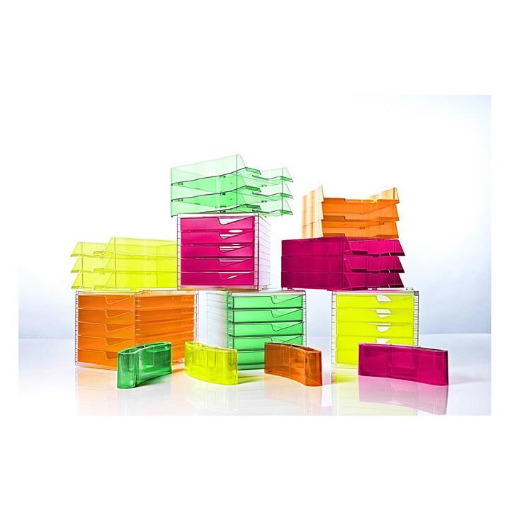 STYRO Büroschubladenbox NEONline (C4, 27 cm  x 34 cm  x 25.5 cm, Pink, Rosa)
