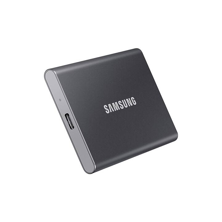 SAMSUNG Portable SSD T7 (USB Typ-C, 2000 GB, Titan Grey, Grau)