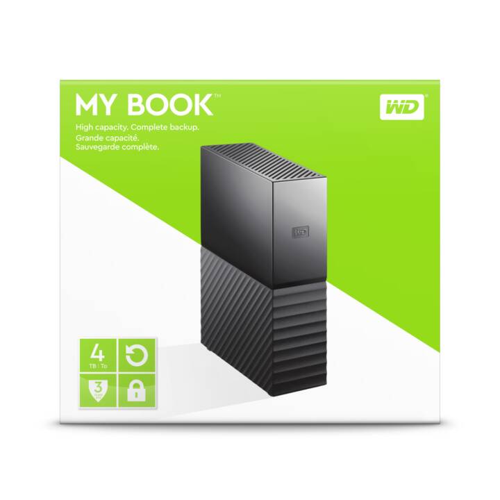 WD My Book (USB Typ-A, 4000 GB, Schwarz)