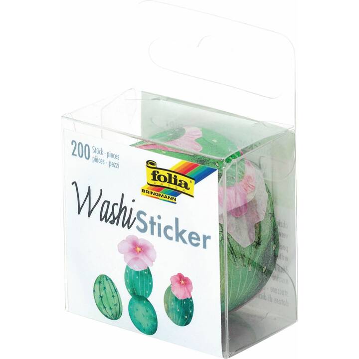 FOLIA Stickerrolle (Kaktus, 200 Stück)