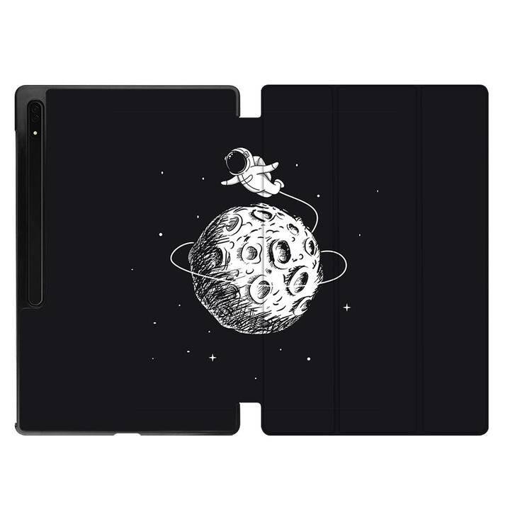 EG Housse (11", Galaxy Tab S9, Astronaute, Noir)