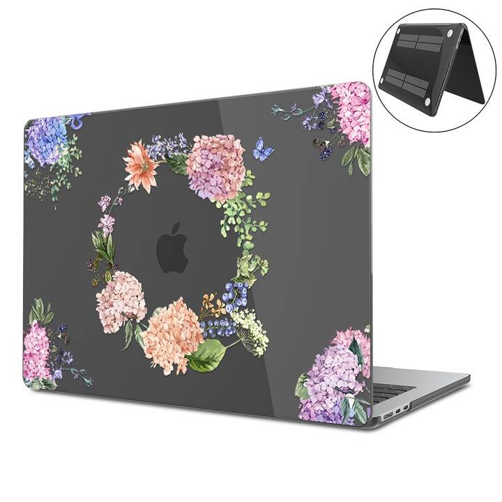 EG Coque rigide (Macbook Air 15" M3 2024, Fleurs, Transparent)