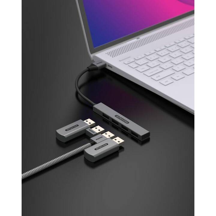 SITECOM USB-Hub (4 Ports, USB di tipo C)