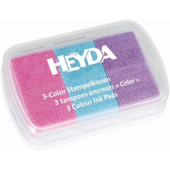 HEYDA Stempelkissen (Pink, Blau, Violett, 3 Stück)