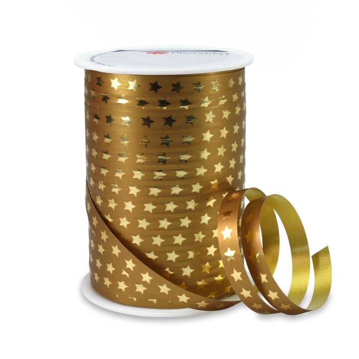 PATTBERG Geschenkband Christmas Star (Gold, Gemustert)