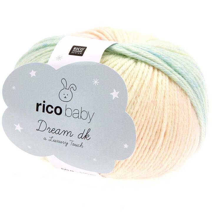 RICO DESIGN Lana Baby Dream dk (50 g, Verde chiaro, Giallo, Giallo chiaro, Verde)
