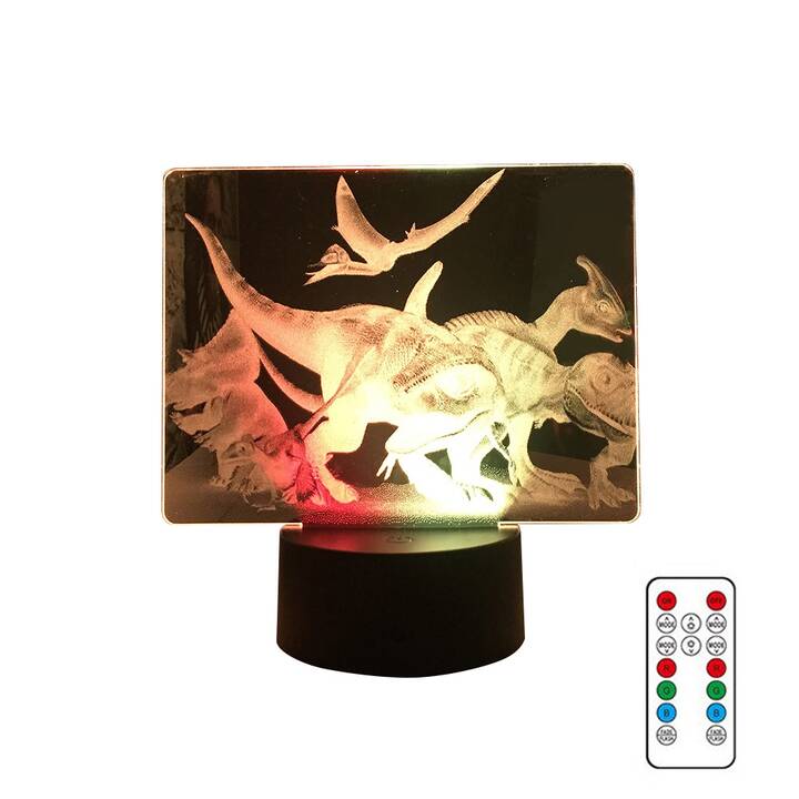 EG Luce notturna USB a LED a 16 colori con telecomando (nessuna batteria inclusa) - dinosauro