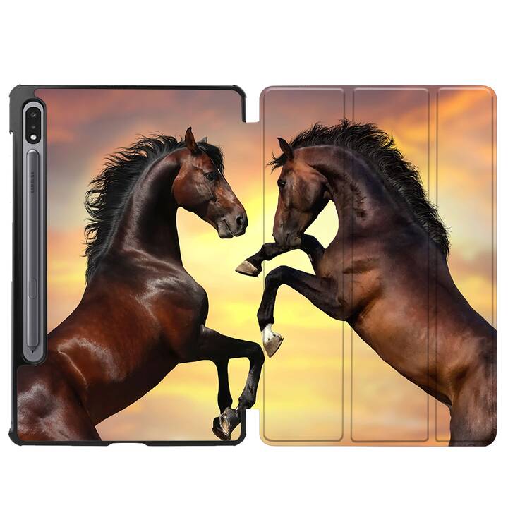 EG coque pour Samsung Galaxy Tab S8 11" (2022) - marron - cheval