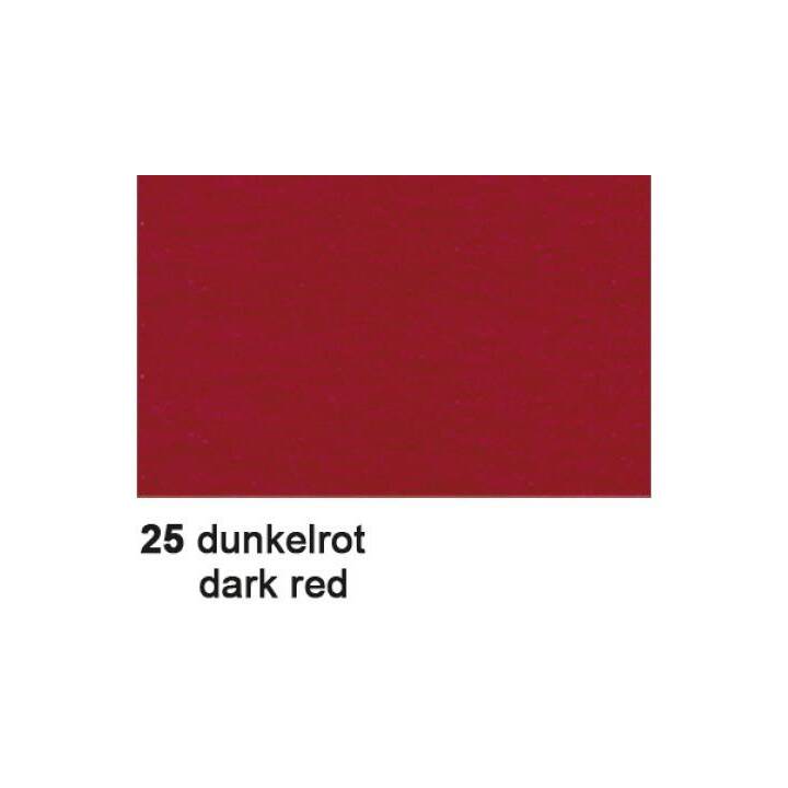 URSUS Tonzeichenpapier 25 (Rot, Dunkelrot, A4, 100 Stück)