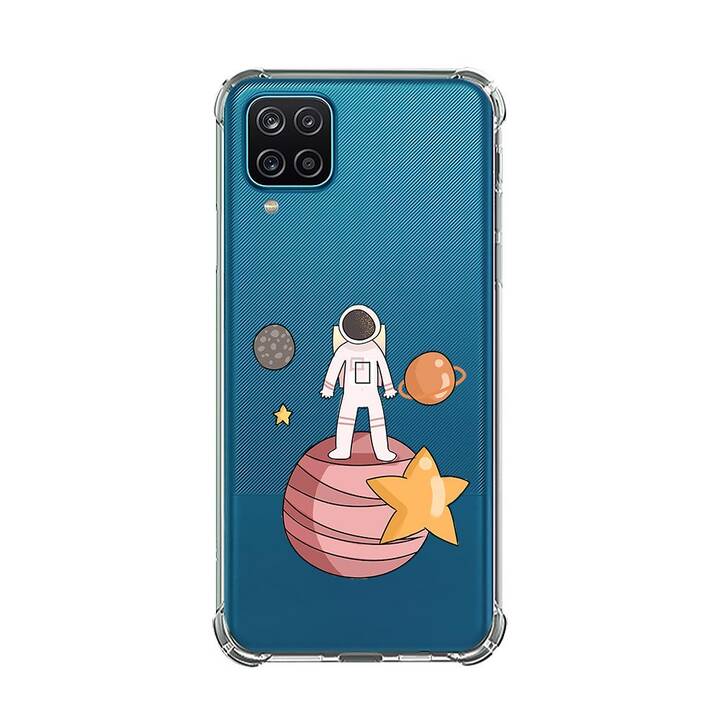 EG Backcover (Galaxy A12, Astronauta, Transparente)