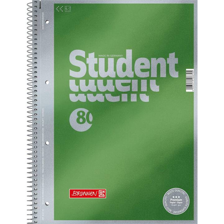 BRUNNEN Taccuini Premium Student (A4, In bianco)