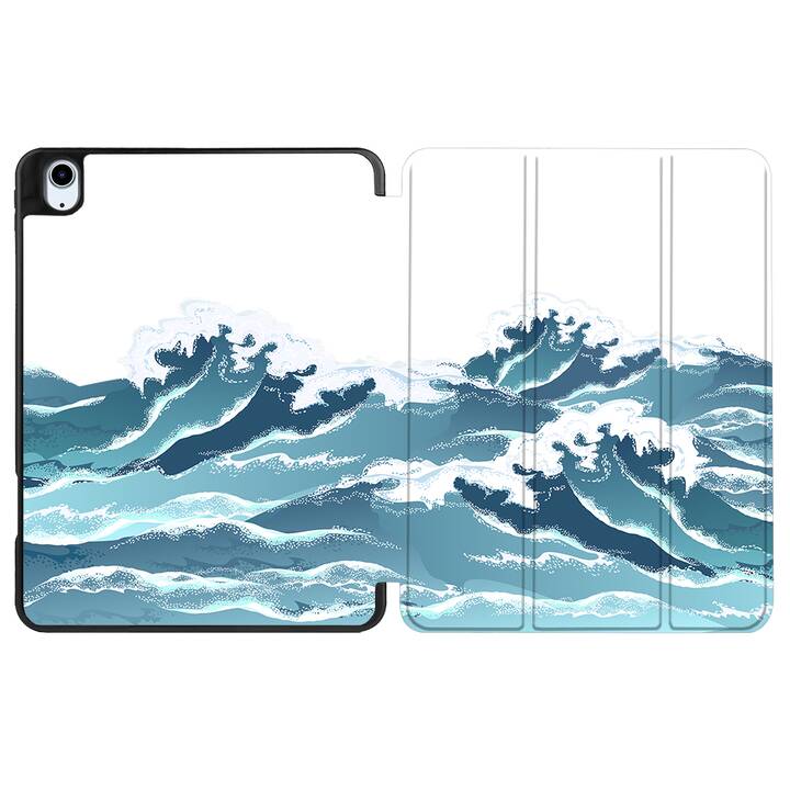 EG coque pour iPad Air 10.9" (2022) 5e génération - bleu - vague