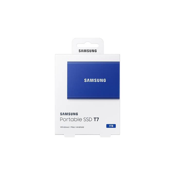 SAMSUNG Portable SSD T7 (USB di tipo C, 1000 GB, Blu indaco, Blu)