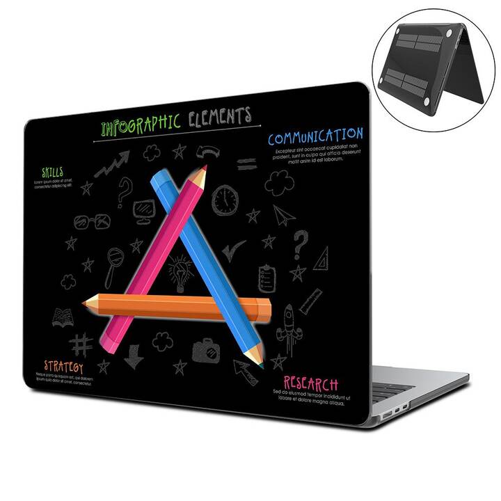 EG Coque rigide (MacBook Air 13" M2 2022, Idée, Noir)