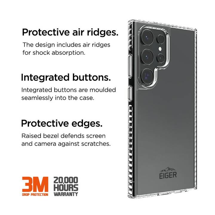 EIGER Backcover Ice Grip (Galaxy S24 Ultra, Transparent)