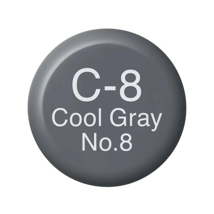 COPIC Inchiostro C-8 Cool Gray No.8 (Grigio freddo, 12 ml)