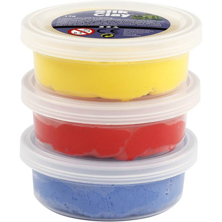 CREATIV COMPANY Pâte à modeler (14 g, Jaune, Rouge, Bleu)