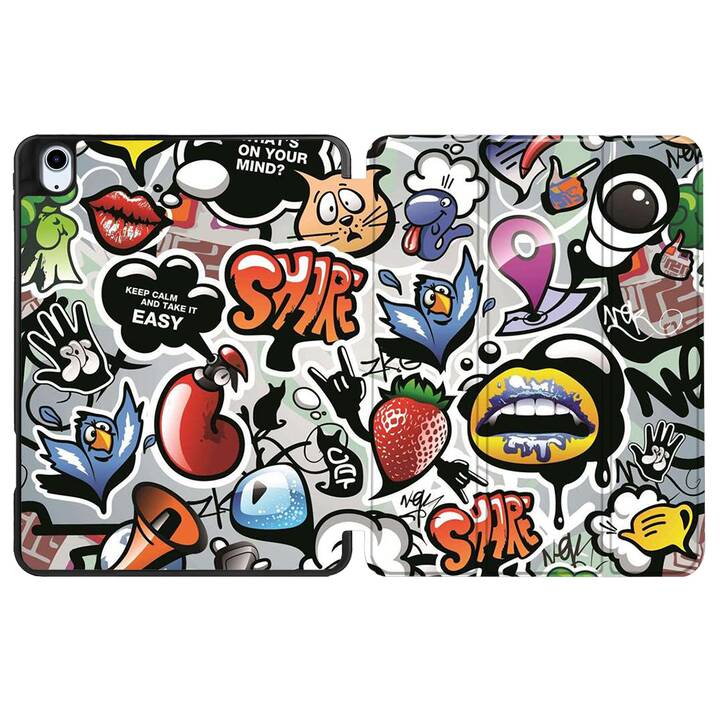 EG custodia per iPad Air 10.9" (2022) 5a generazione - multicolore - graffiti