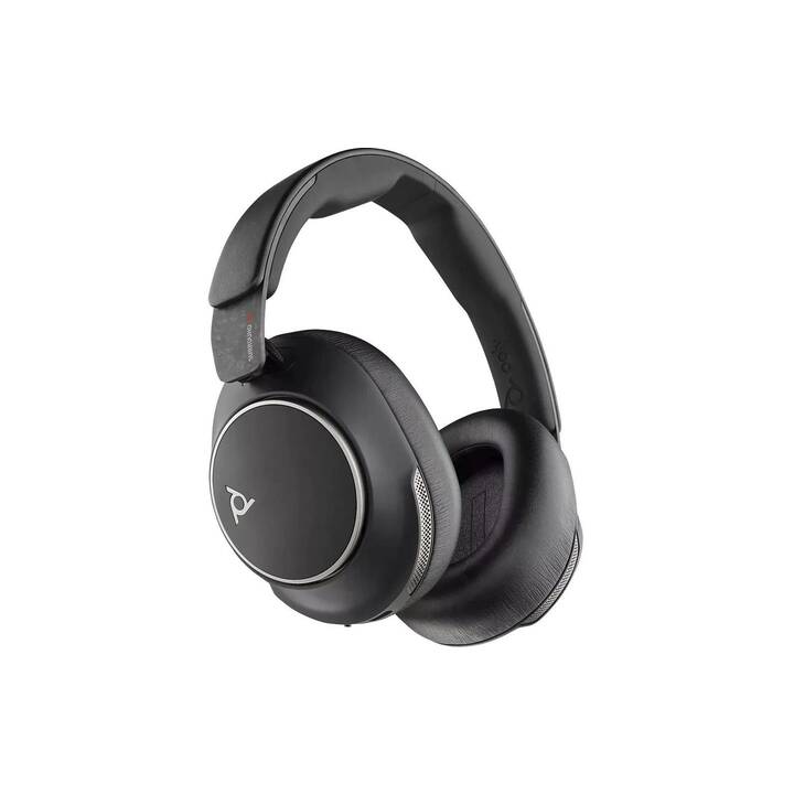 HP Office Headset Poly Voyager Surround 80 UC (Over-Ear, Kabellos, Schwarz)