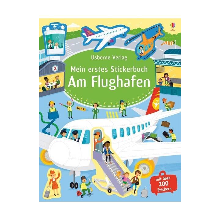 USBORNE PUBLISHING Stickerbuch Mein erstes Stickerbuch: Am Flughafen (Flugzeug)