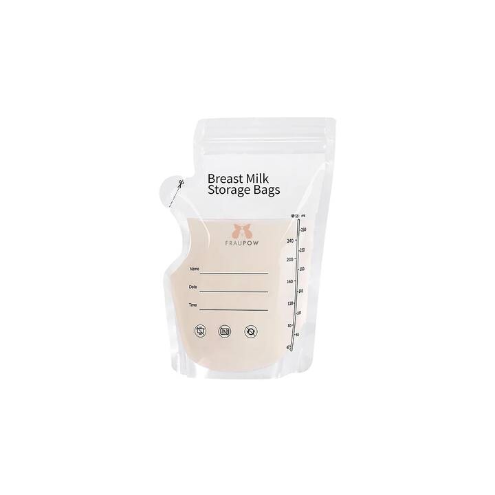 FRAUPOW Contenitore del latte materno (250 ml, Siliconata)