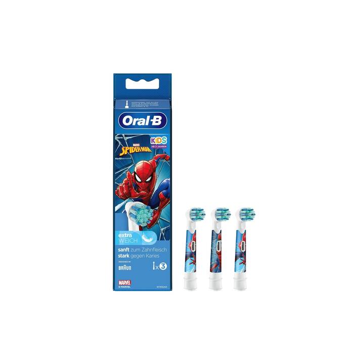 ORAL-B Testa di spazzolino Spiderman (Setole extra morbide, 3 pezzo)