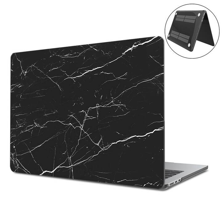 EG Coque rigide (MacBook Air 13" M3 2024, Marbre, Noir)