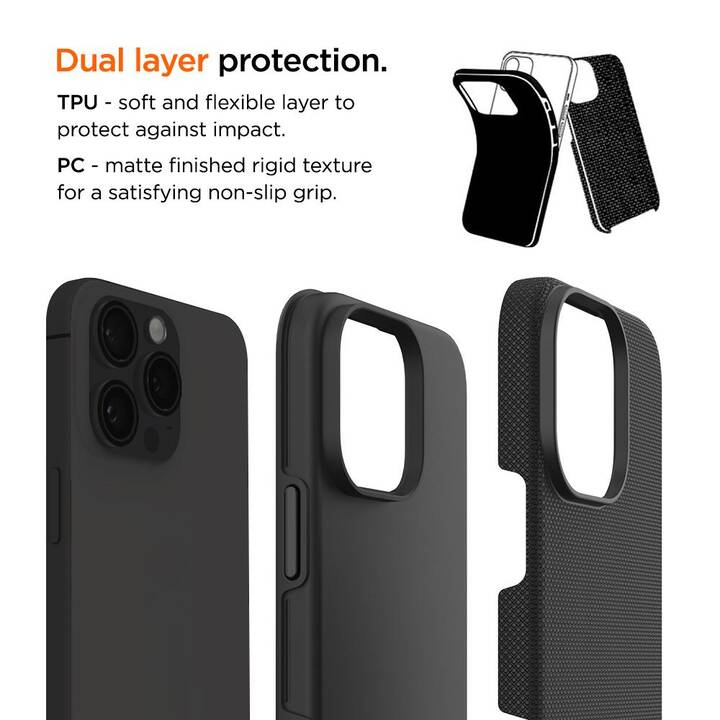 EIGER Backcover North (iPhone 16 Pro, Nero)