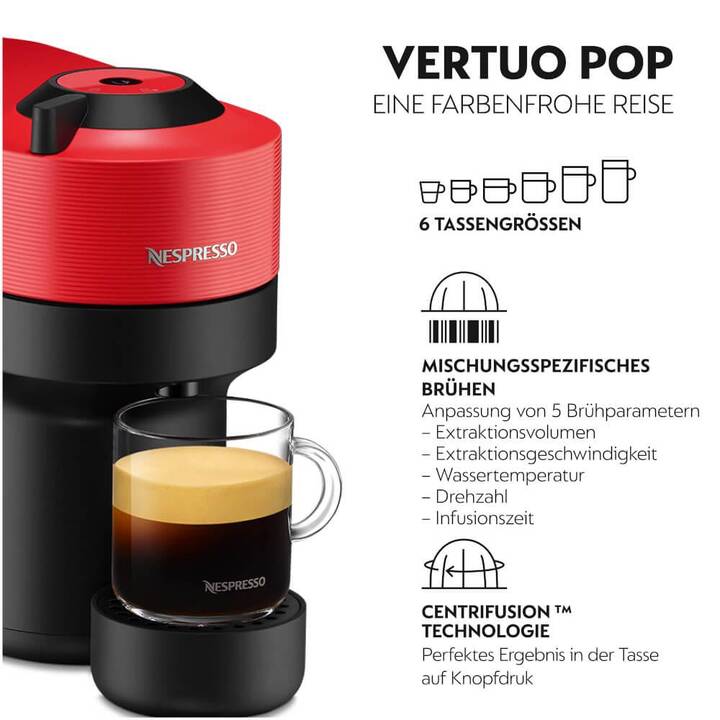 KRUPS Vertuo Pop (Nespresso Vertuo, Rot)