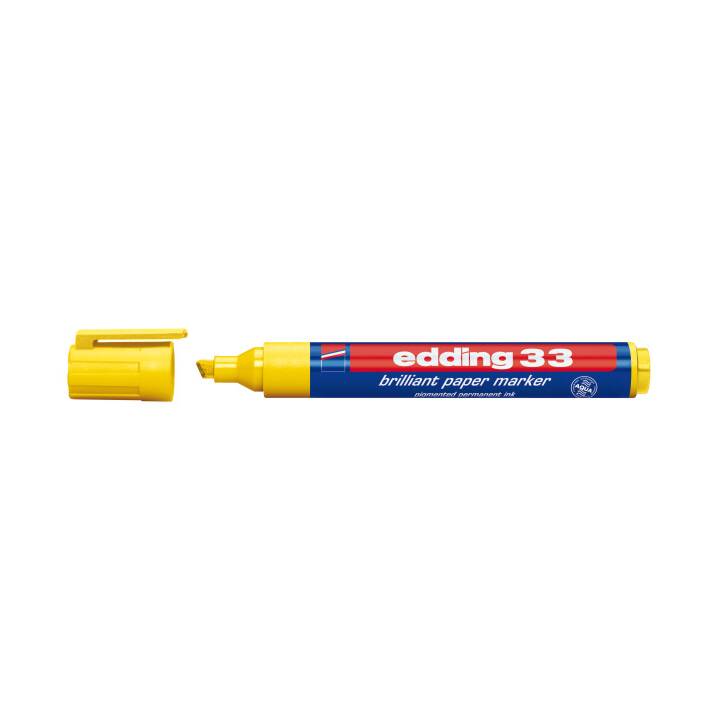 EDDING Permanent Marker 33 Brilliant (Gelb, 1 Stück)