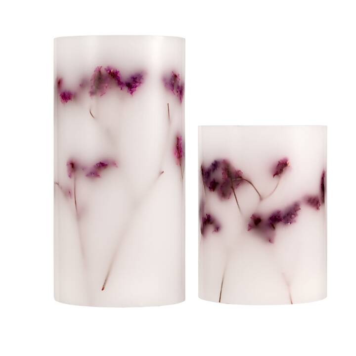 PAULEEN Shiny Bloom Candele LED (Porpora, Bianco, 2 pezzo)