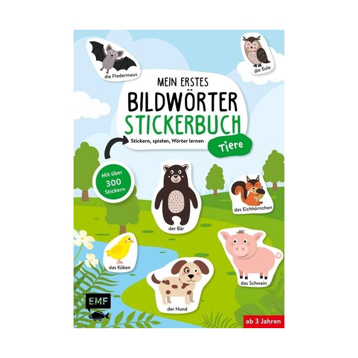 EDITION MICHAEL FISCHER Stickerbuch Mein erstes Bildwörter-Stickerbuch - Tiere (Mehrfarbig)
