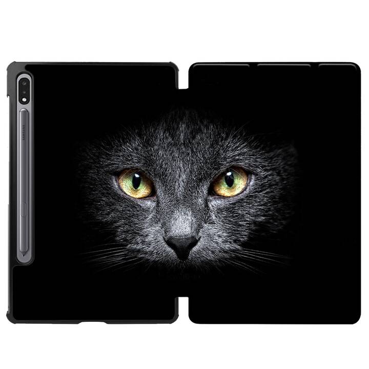 EG Hülle für Samsung Galaxy Tab S8 11" (2022) - Schwarz - Katzen