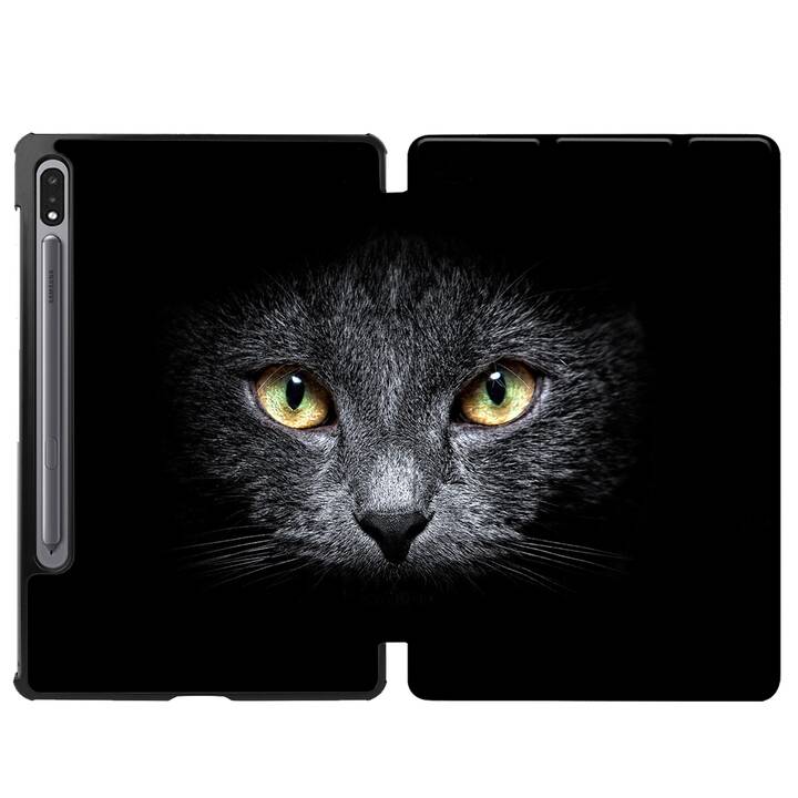 EG coque pour Samsung Galaxy Tab S8+ 12.4" (2022) - noir - chats