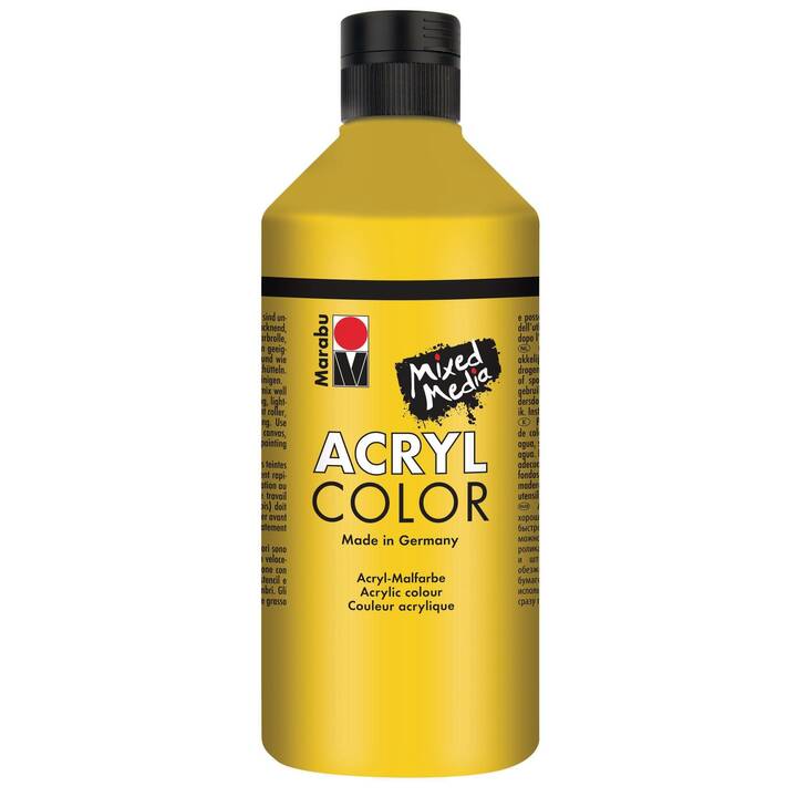 MARABU Colore acrilica 019 (500 ml, Giallo)