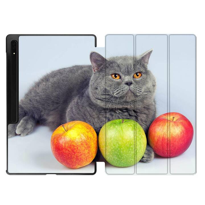 EG Schutzhülle (12.4", Galaxy Tab S9+, Katzen, Grau)