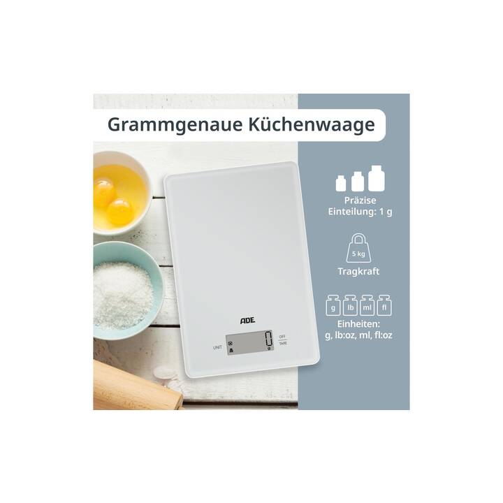 ADE Küchenwaage (Digital, Grau)