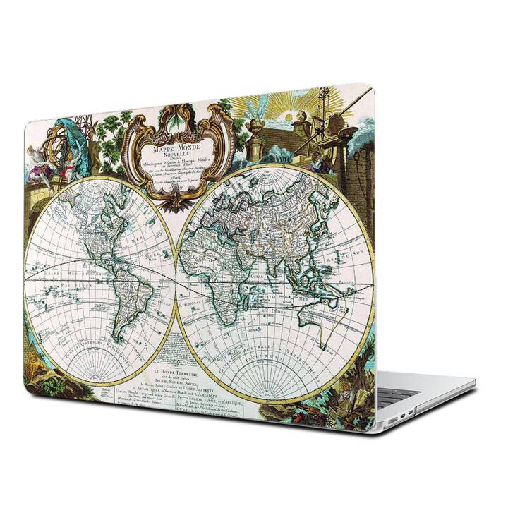 EG Hardcase (MacBook Air 13" M2 2022, Carta geografica, Marrone)