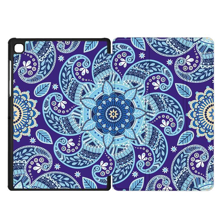 EG coque pour Samsung Galaxy Tab A7 Lite 8.7" (2021) - bleu - paisley