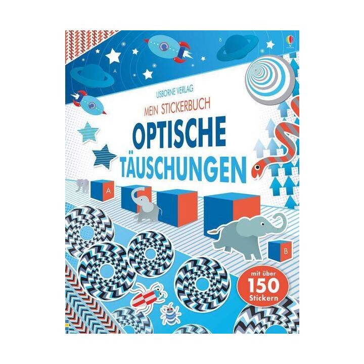 USBORNE PUBLISHING Stickerbuch Mein Stickerbuch: Optische Täuschungen (Mehrfarbig)