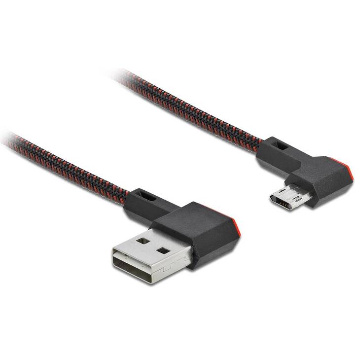 DELOCK USB-Kabel (USB A, MicroUSB 2.0 Typ-B, 0.5 m)