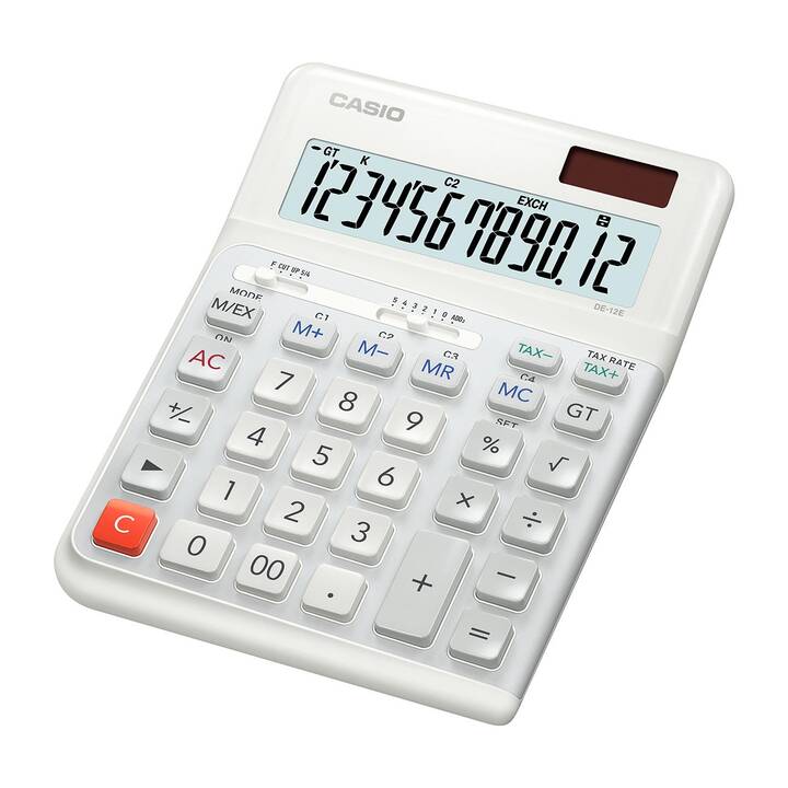 CASIO  DE-12E-WE Calculatrice de poche