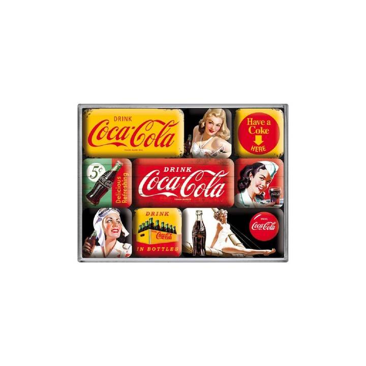 NOSTALGIC ART Coca-Cola Punaises magnétique (9 pièce)