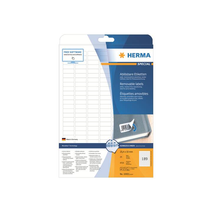 HERMA Movables (10 x 25.4 mm)