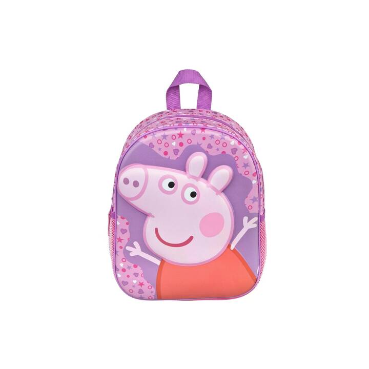 SCOOLI Kindergartenrucksack 3D Peppa Pig (7 l, Violett, Rosa)