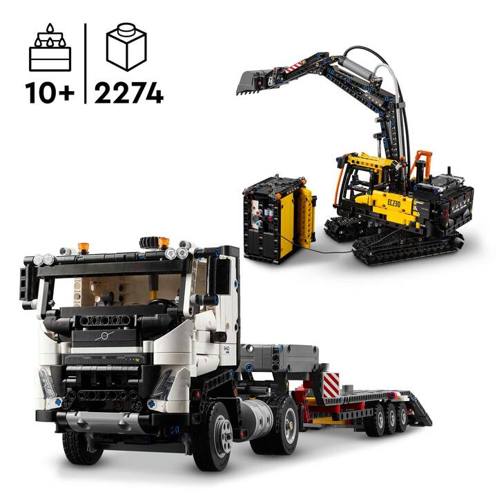 LEGO Technic Camion Volvo FMX et pelleteuse électrique EC230 (42175)