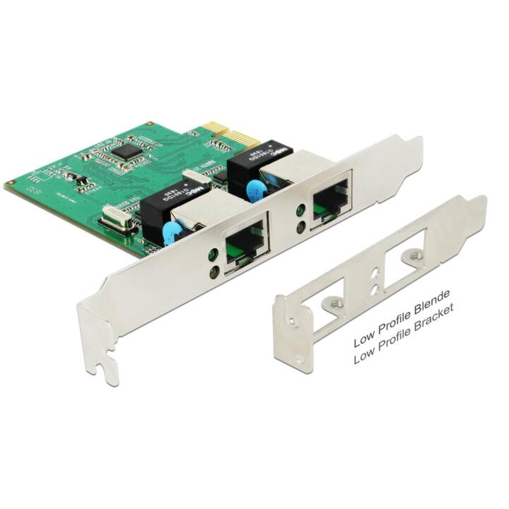 DELOCK Netzwerkadapterkarte (2 x RJ-45 (LAN))